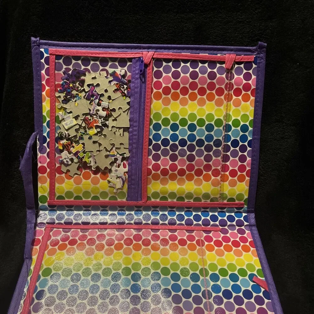 Lisa Frank Unicorn Trifold Portfolio School Binder Folder 10x13.5